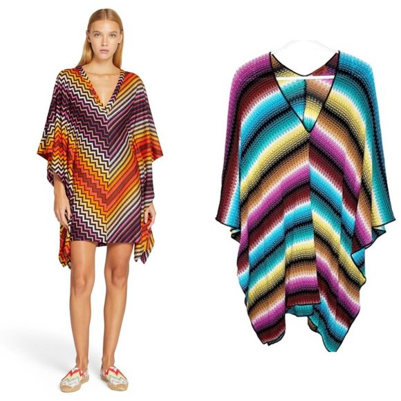 Missoni Other - Missoni Mare Crochet Knit Poncho Shawl Beach Dress Cover-up Zig-Zag size 46